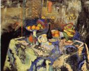 亨利 马蒂斯 : 蓝色桌布与静物